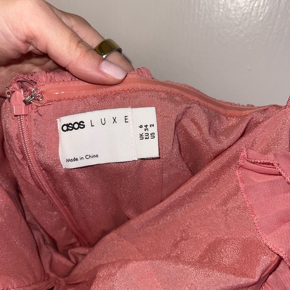 ASOS Pink Strapless Ruffle Dress - Picture 4 of 7